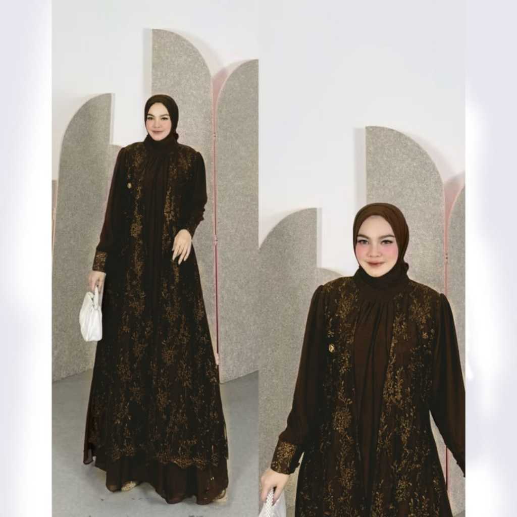 zaida dress terbaru fashion wanita muslimah gamis madinah kondangan termurah bahan ceruty babydoll