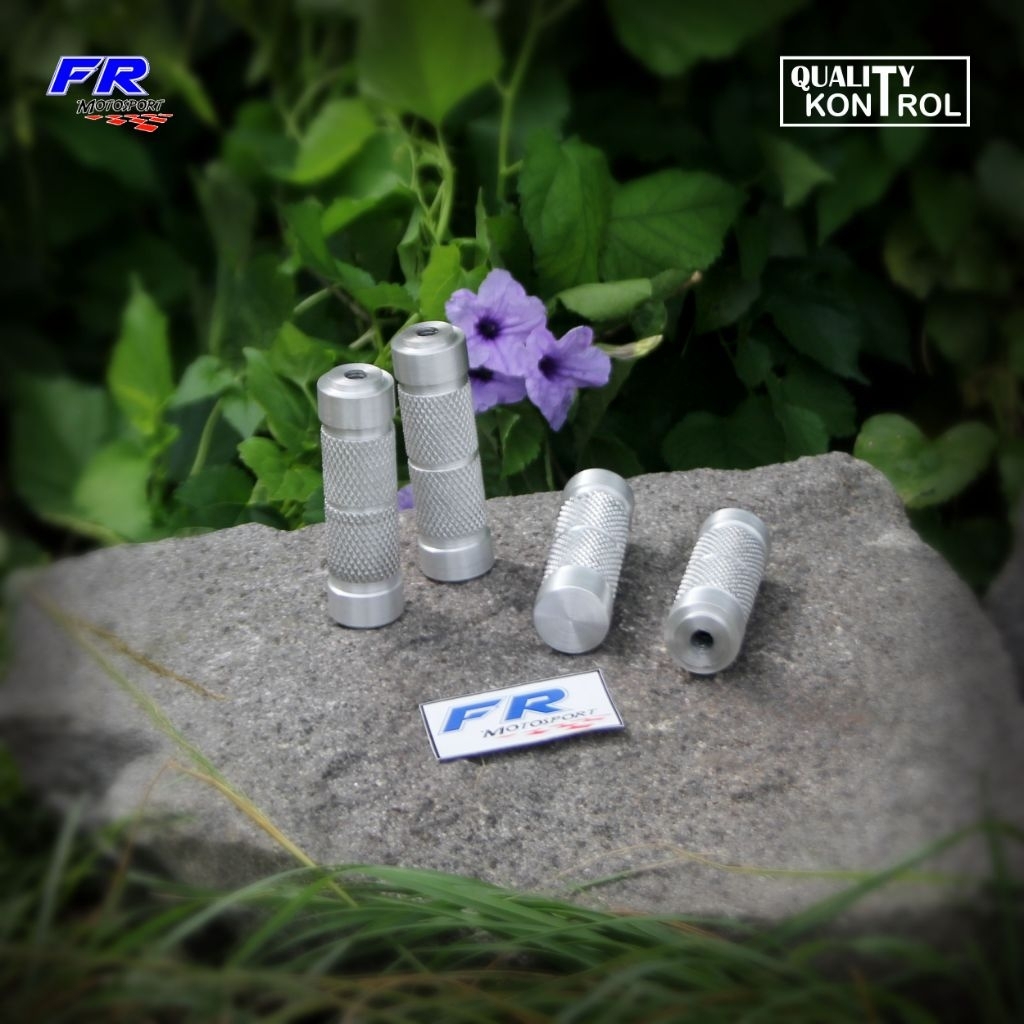 Jalu footstep duralium universal jalu pustep Model Lurus underbone M8 Drat 12 Tanpa baud