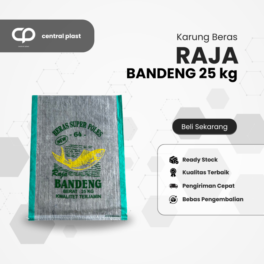 Karung Beras 25 kg Cap Raja Bandeng