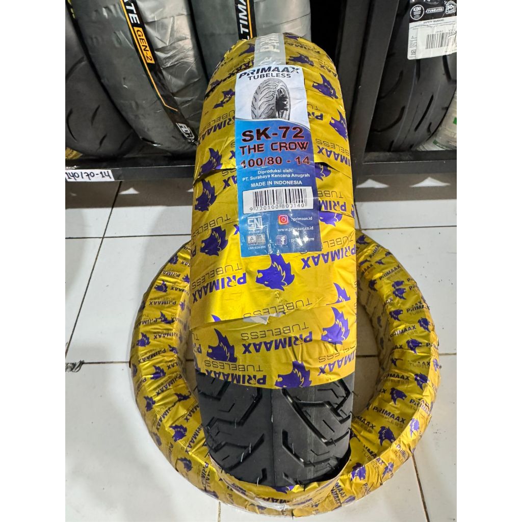 Primaax SK-72 100/80-14 Tubeless