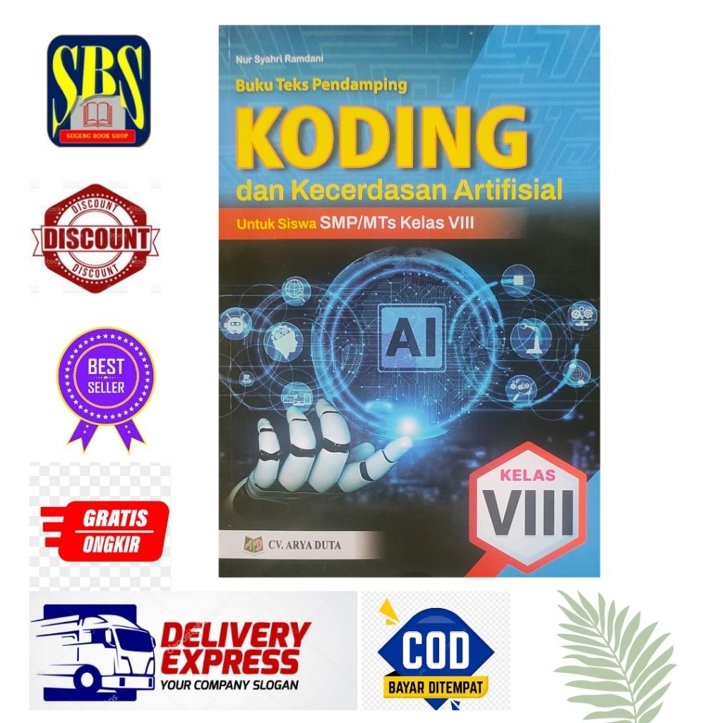BUKU Teks Pendamping KODING dan Kecerdasan Artifisial untuk SMP kelas 8 ARYA DUTA
