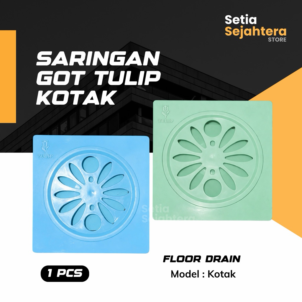 TULIP Afur Saringan Got Kamar Mandi KOTAK Avur Floor Drain - 1 pcs