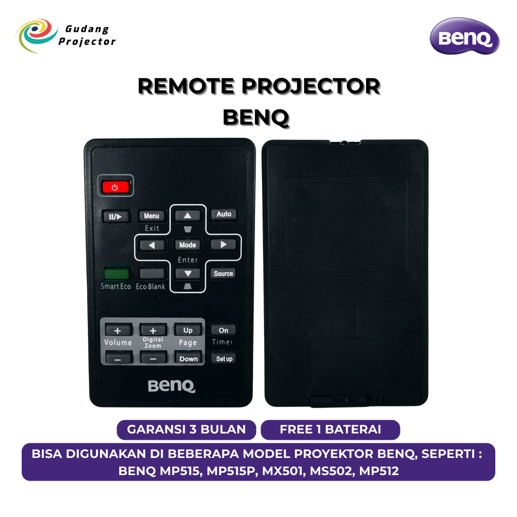Remote Proyektor BenQ MP515 MP515P MX501 MS502 MP512