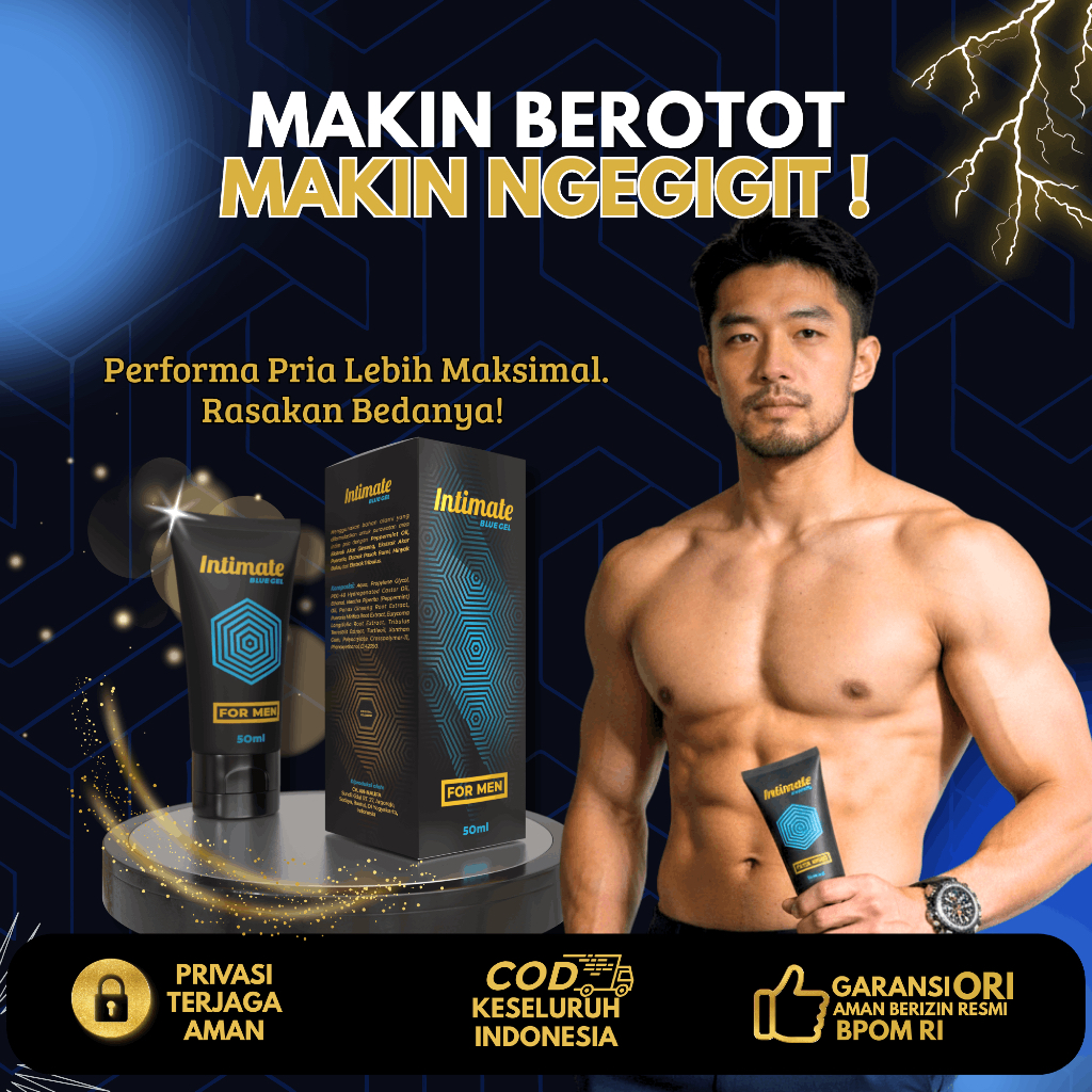 Intimate Blue Gel For Men, Minyak Oles Terapi Perawatan Intensif untuk Kejantanan Pria Optimal 50ml
