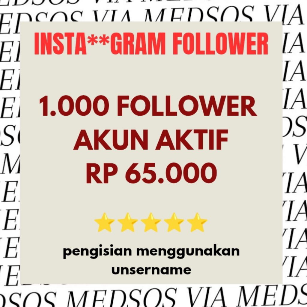 IG FOLLOWER AKUN HIGH QUALITY PERMANEN AKUN AKTIF BERGARANSI HIGH' QUALITY FAST INSTAN