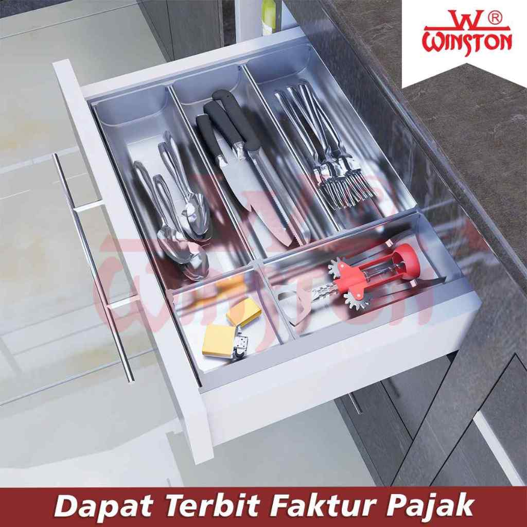 Rak Sendok Stainless Winston WW.704-40 for Kitchen Set Laci Kabinet