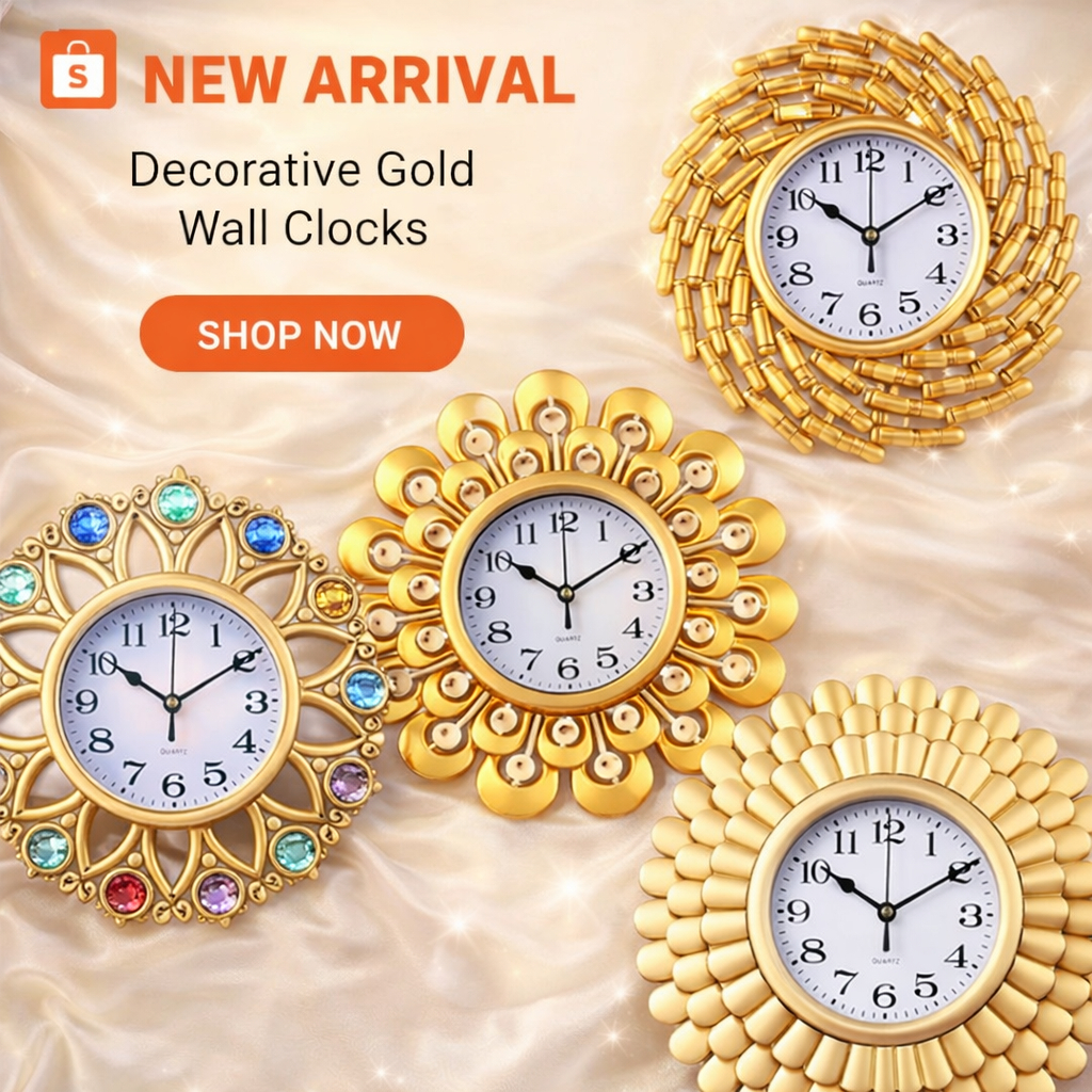 Jam Dinding Jam Dinding Besar Jam Dinding Aesthetic Cermin Walldecor