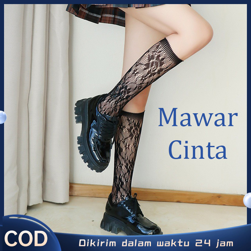 Kaos Kaki Gothic Cute Socks Kaos Kaki Lutut Lolita Heels Gothic Socks Kaos Kaki Korea Gothic  Kaos K