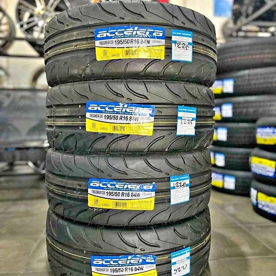 Ban mobil semi slick ukuran 195 50 R16 Accelera