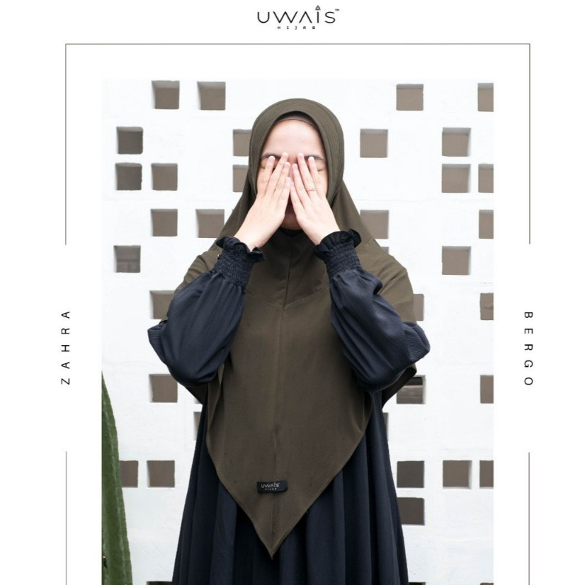 Uwais - Zahra Bergo Panjang Soft pad | Adem & Nyaman | Bergo Panjang Daily | Import ITY Korea