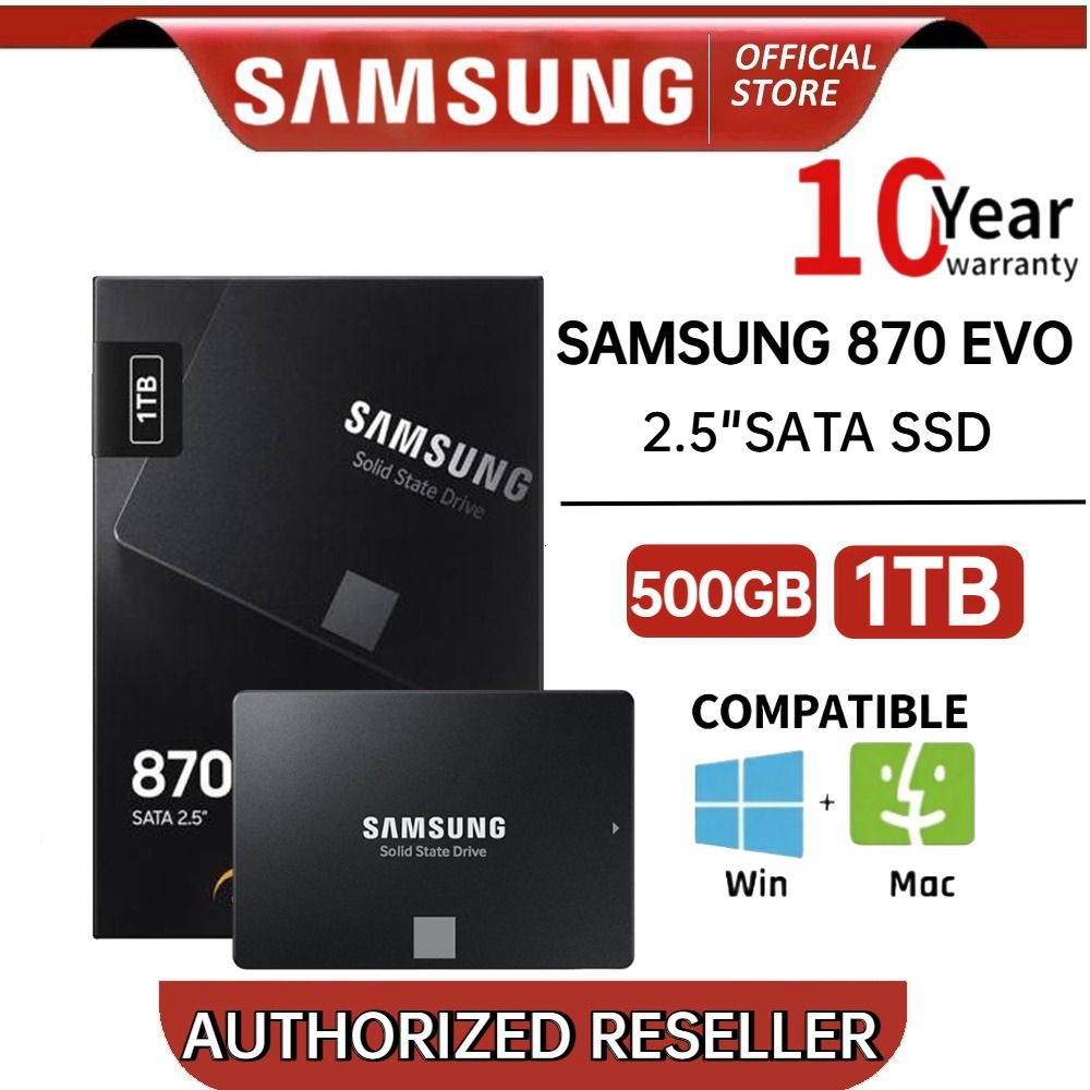 Samsung SSD 870 EVO SSD SATA SSD Internal SSD 2.5 SATA III SATA3 SSD 10 tahun Warranty