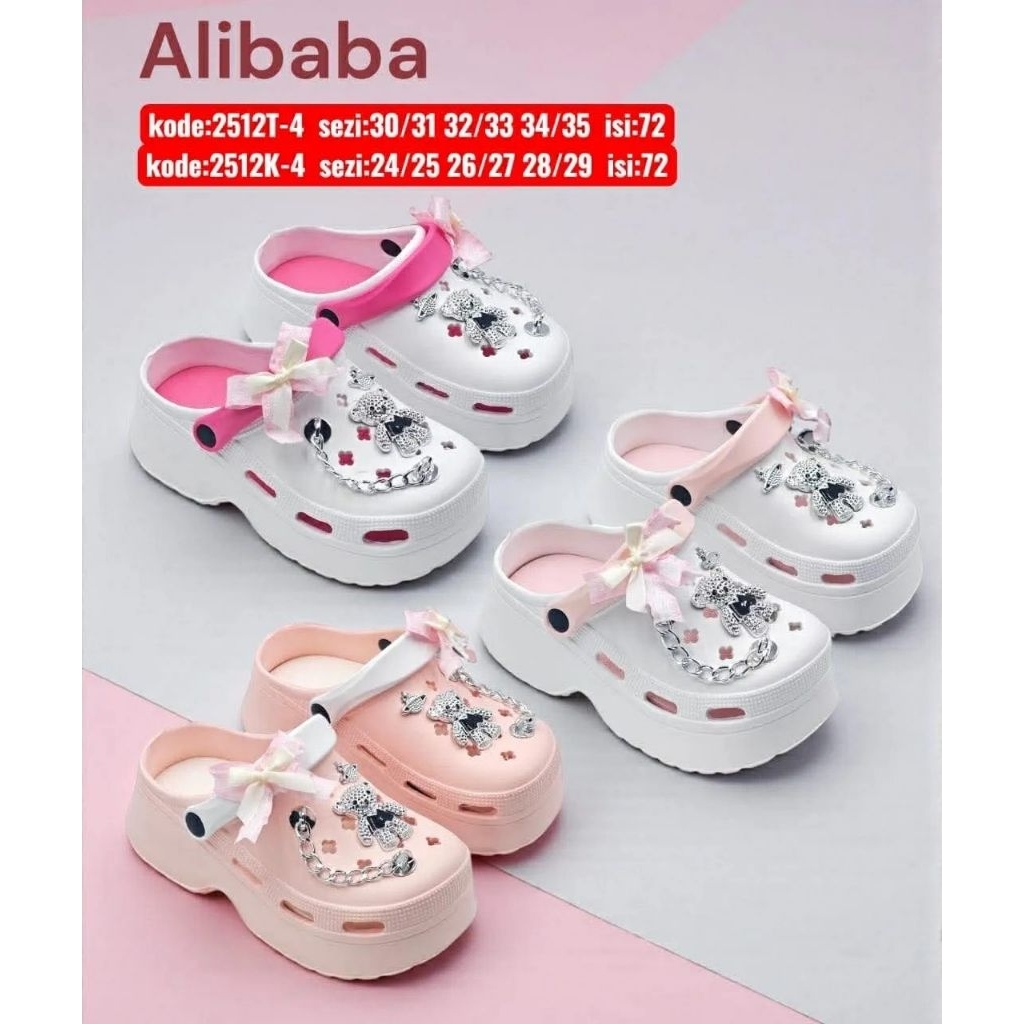 Sandal Baim Anak Perempuan Viral Sol Tebal motif Lucu Rante Sendal Selop Fuji Anak Cewek Terbaru Kek