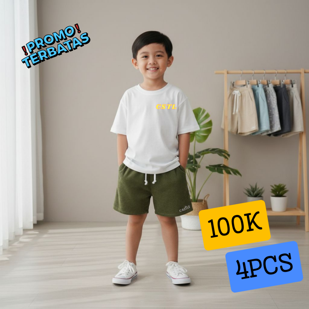 Celana Pendek Corduroy Anak Anak Cowo Cewe Unisex Jeans Corduroy