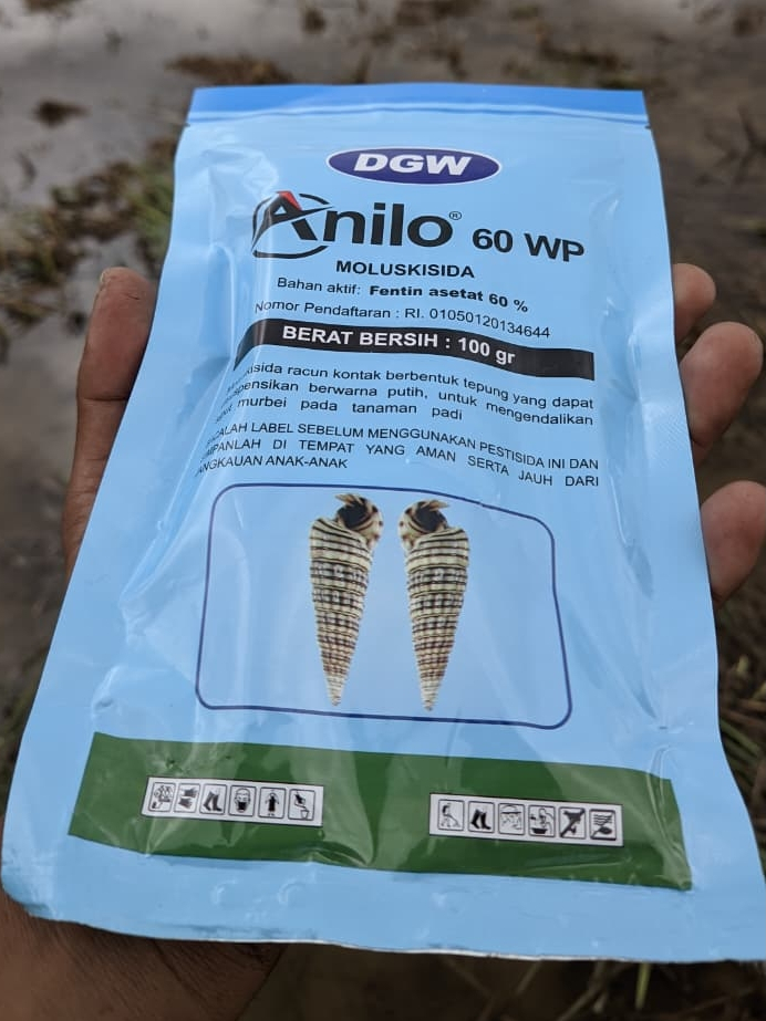 Moluskisida Anilo 60 WP 100 Gram 100% ORIGINAL / OBAT KEONG