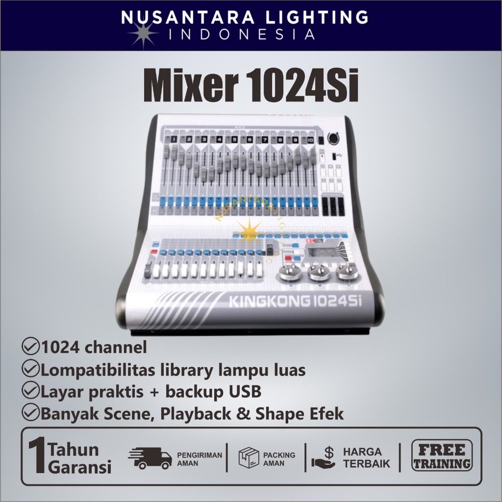 Mixer KingKong 1024Si Original termasuk hardcase / mixer lighting kingkong