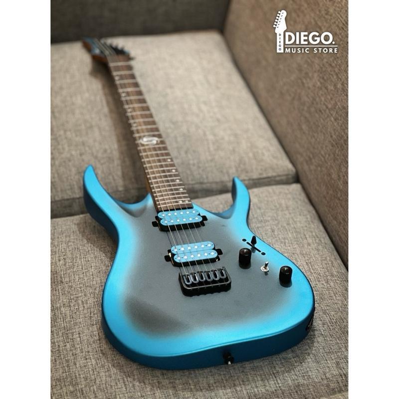 GITAR ELEKTRIK SQOE SEIB6S SATIN NEON BLUE / SQOE-SEIB-6S-BLS