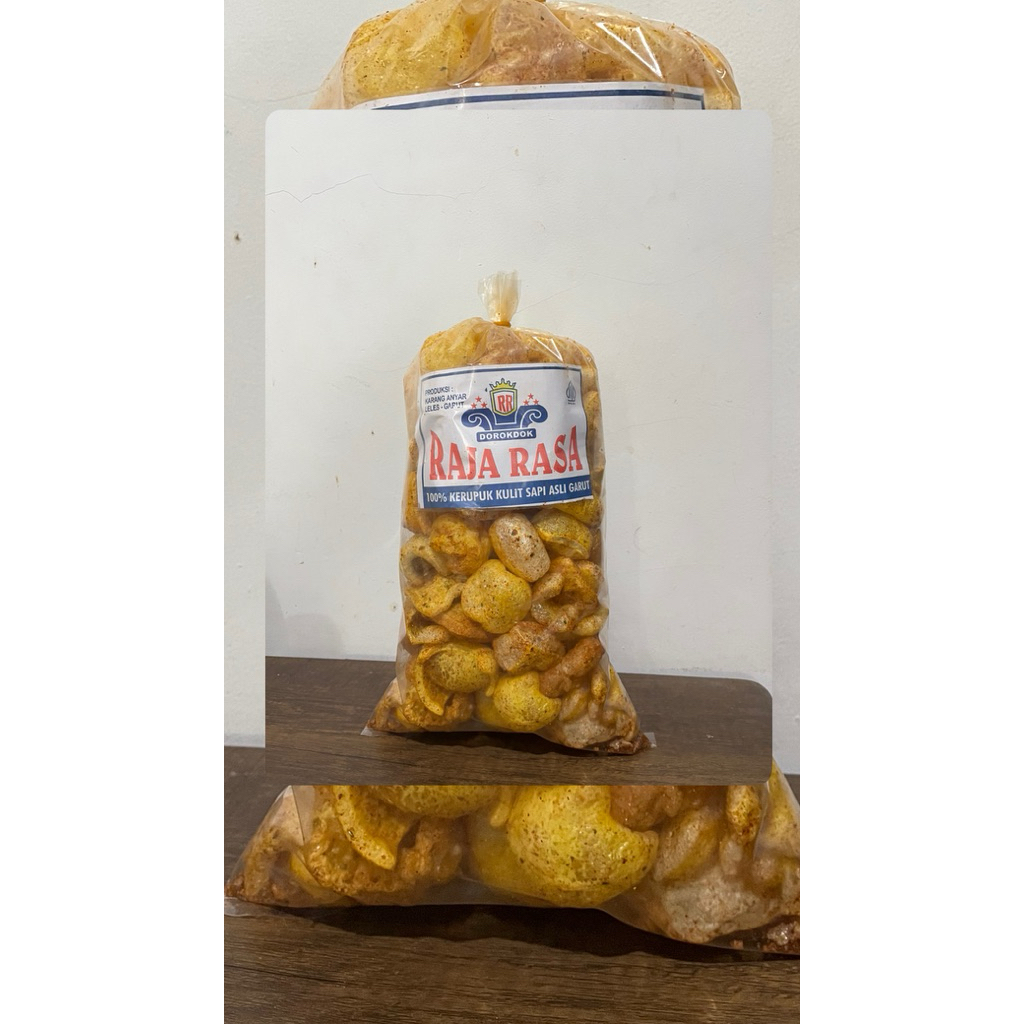 KERUPUK KULIT PEDAS  daun jeruk 220grm