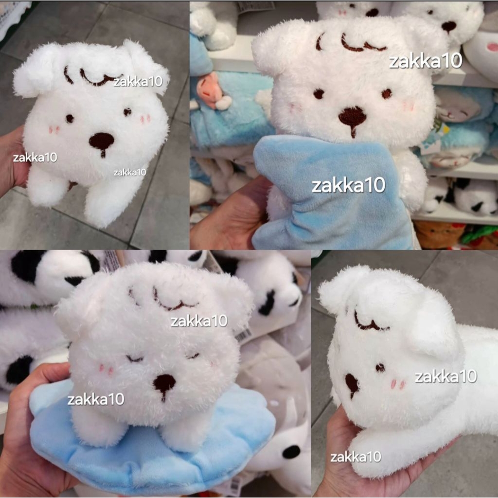 Miniso Boneka Puppy Plush Toy 20.3cm | Boneka Hewan Anjing White Puppy Mini / White Dog