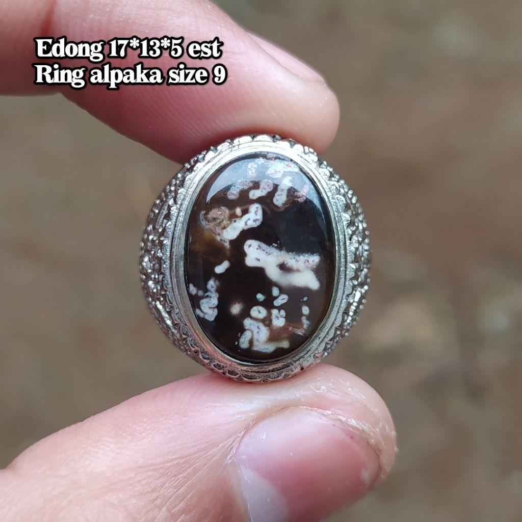 (BISA COD) Cincin Batu Akik Pancawarna Garut Edong Klasik