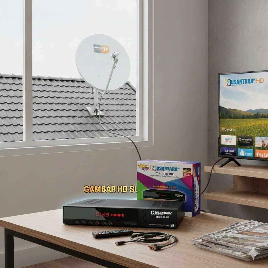 Receiver Tanaka TN-01 4K HD Transvision Nusantara HD Hybrid C-Band & Ku-Band