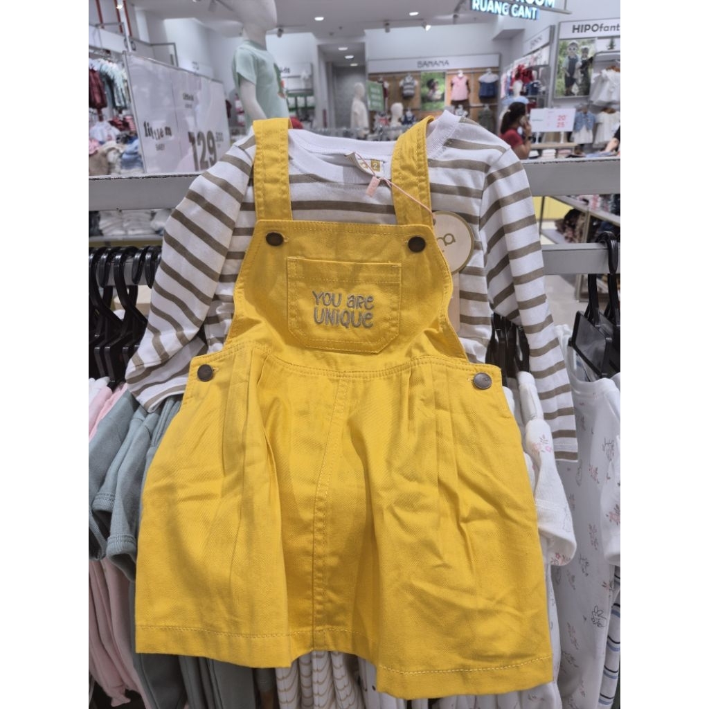Baju Anak Perempuan Qna Overall Yellow