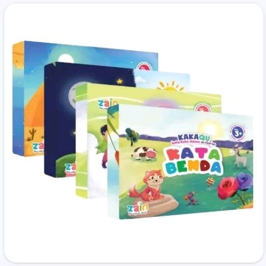 Flash card Kakaqu 4 pack flashcard Mengenal Kata kata dalam Al Qur'an Tema Kata Benda Lawan Kata Kat