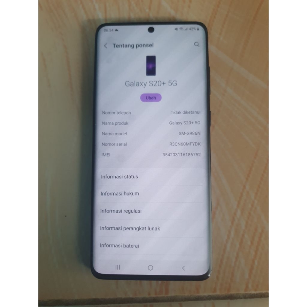 samsung S20 + 5G BTS edisi