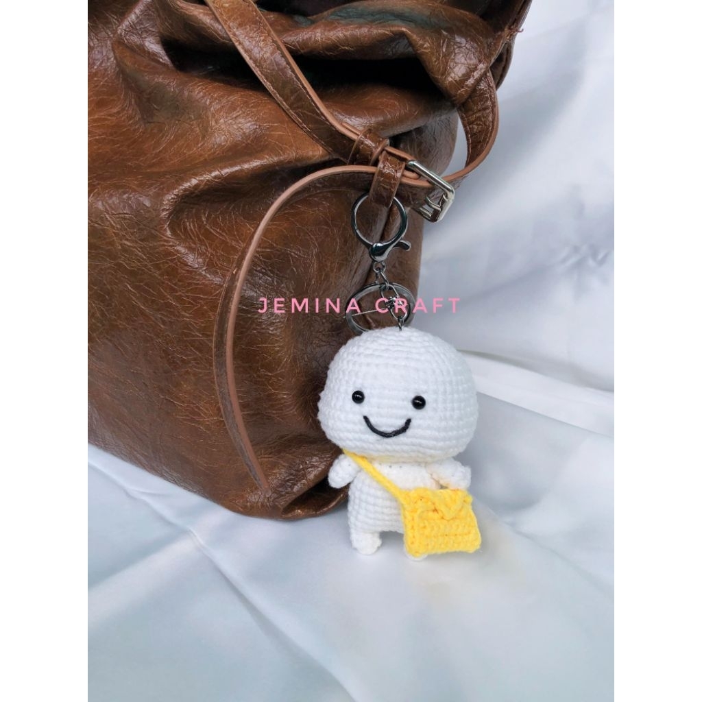 Gantungan Kunci Rajut Quby | Keychain Crochet Quby | Pentol | Bagcharm | Aksesoris Tas | Souvenir | 