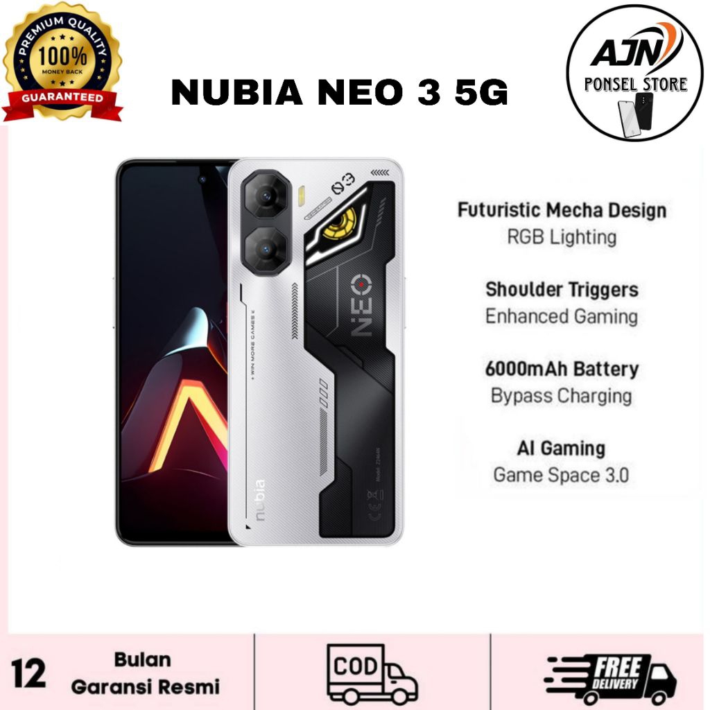 Nubia Neo 3 5G 8/256GB Garansi Resmi