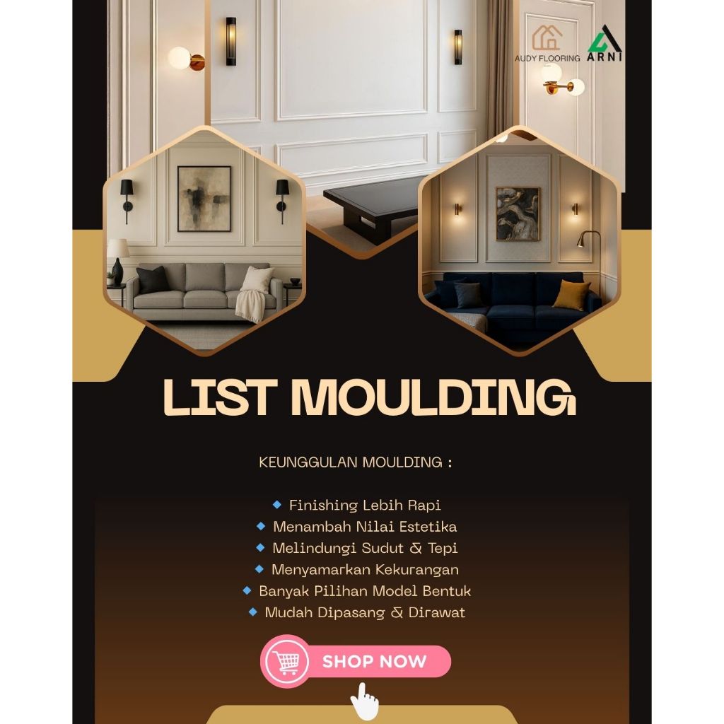 List Moulding | Moulding dinding termurah | Dekorasi Dinding