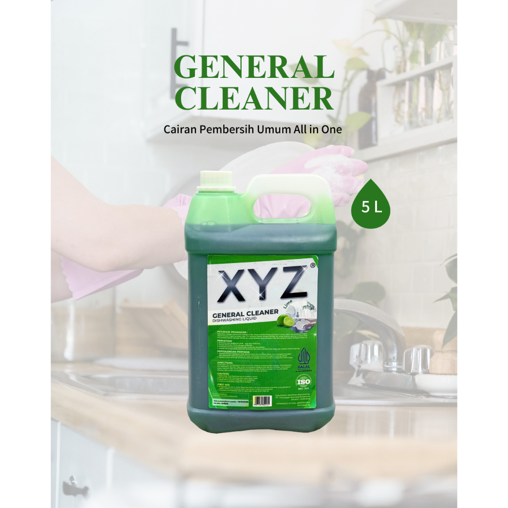 XYZ General Cleaner Green Lime/ DISHWASING / PEMBERSIH UMUM 5L