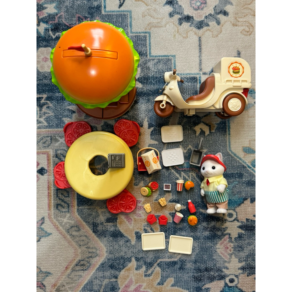 Sylvanian Families Hamburger Wagon Preloved — Ready Stock tags nail art sticker