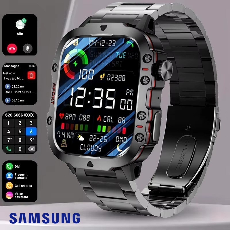 SAMSUNG SMARTWATCH H11 LIGE Jam Tangan Pintar Olahraga Tahan Air Panggilan Bluetooth Pria 420mAh Pem
