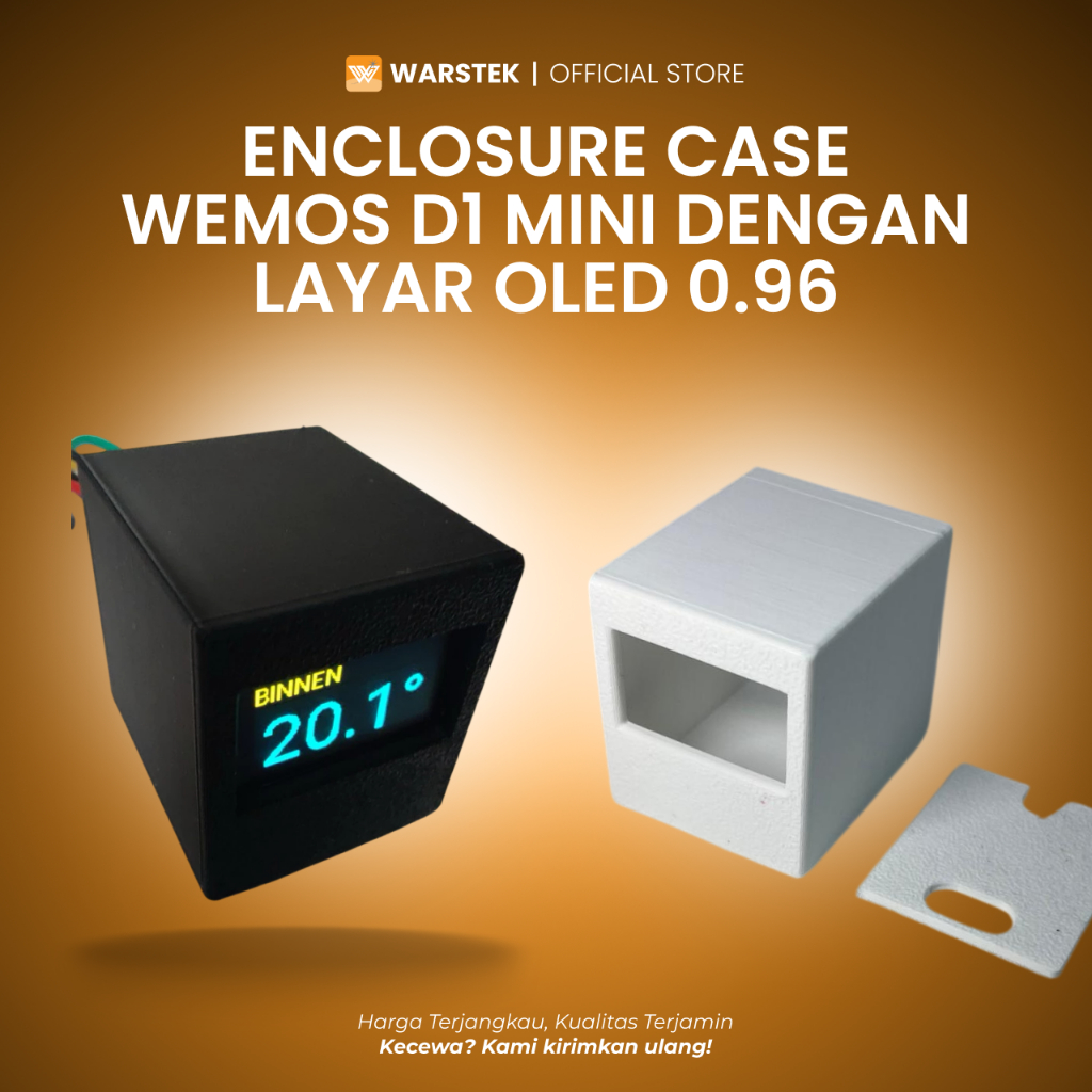 Kotak Pelindung Wemos D1 Mini dengan Layar OLED 0.96 Enclosure Case - Bisa untuk Dasai Mochi