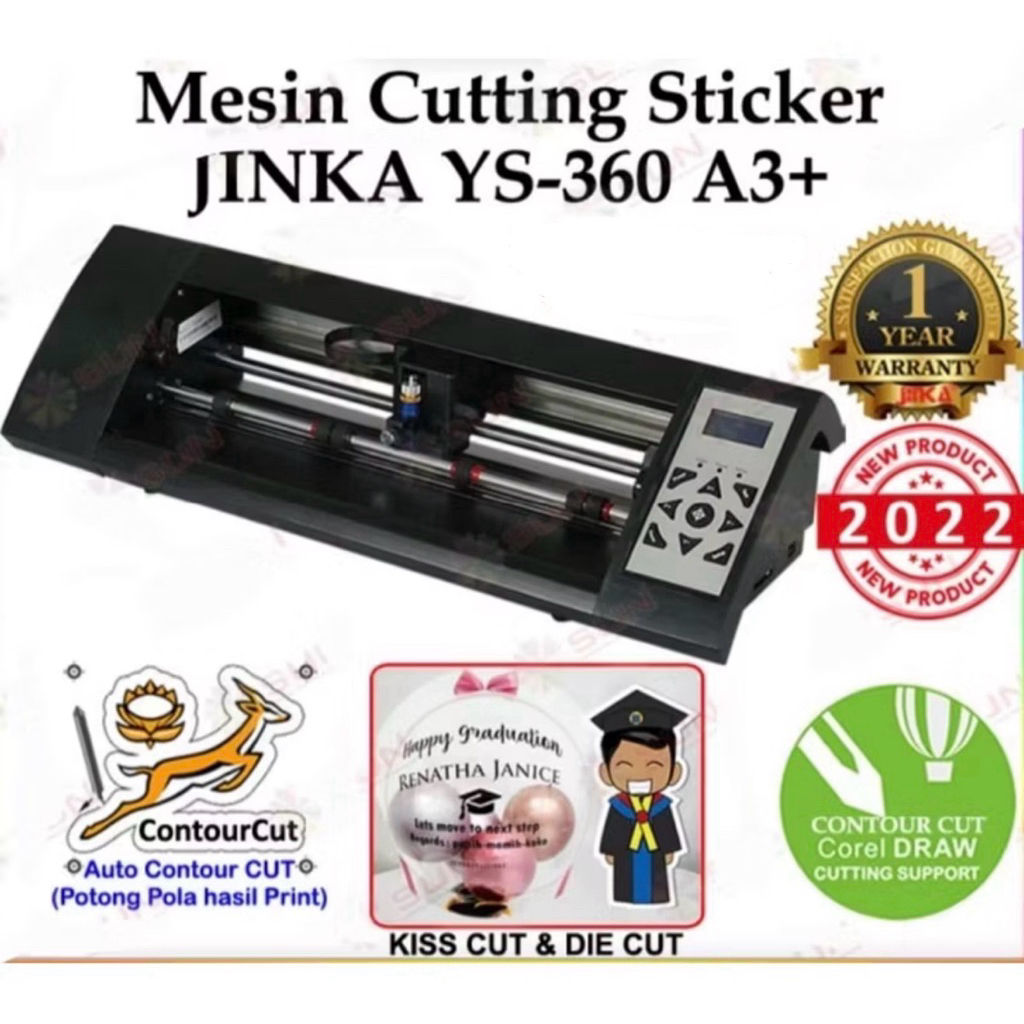 Mesin Cutting Sticker JINKA YS 360 A3 CorelDraw Auto Contour Cut