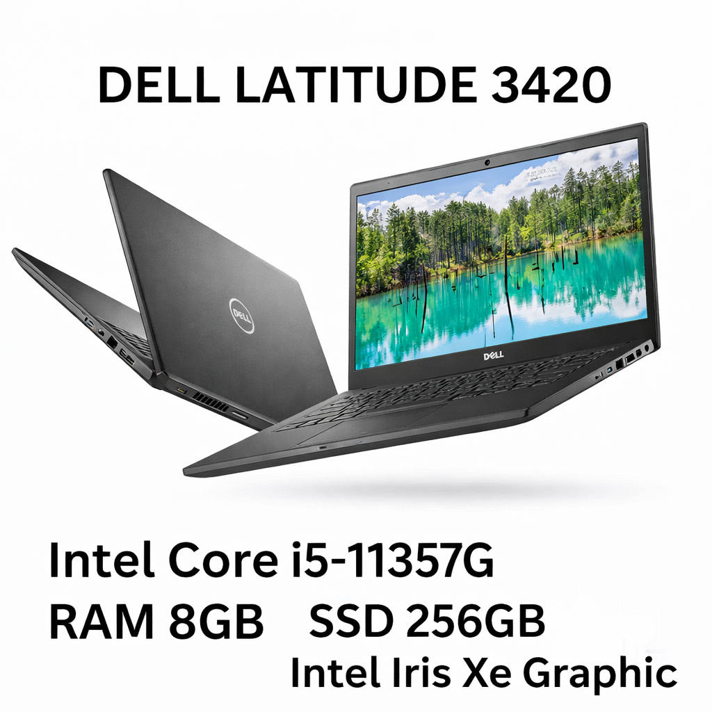 LAPTOP DELL LATITUDE 3420 INTEL CORE I5 GEN 11 RAM 8GB SSD 256GB SECOND