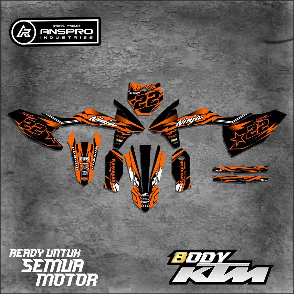 DECAL KTM 85/250 FULL BODY STIKER PELINDUNG BODY MOTOR KTM 85/250 FREE REQUEST