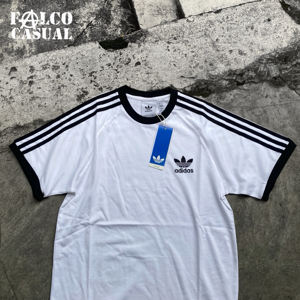 RINGER TEE ADIDAS 3-STRIPES ORIGINAL || T-SHIRT ADIDAS 3-STRIPES ORIGINAL || KAOS ADIDAS 3-STRIPES O