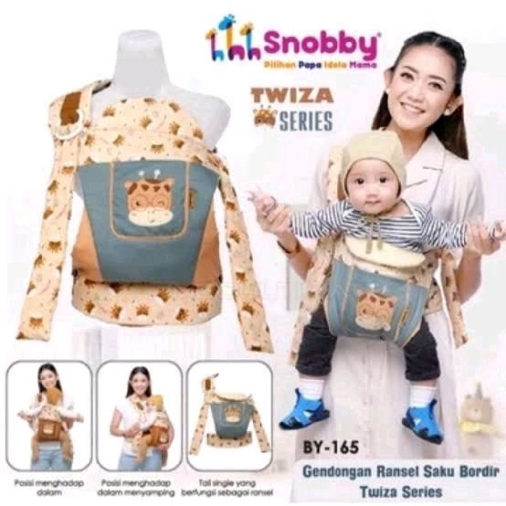 Gendongan Ransel / Gendongan Depan / M-Shape / Baby Carrier Saku Motif Seri Swan Snobby - TPG6941