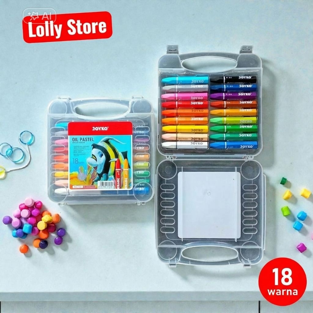 Crayon Minyak Joyko Crayon Anak 18 Warna JOYKO LENGKAP