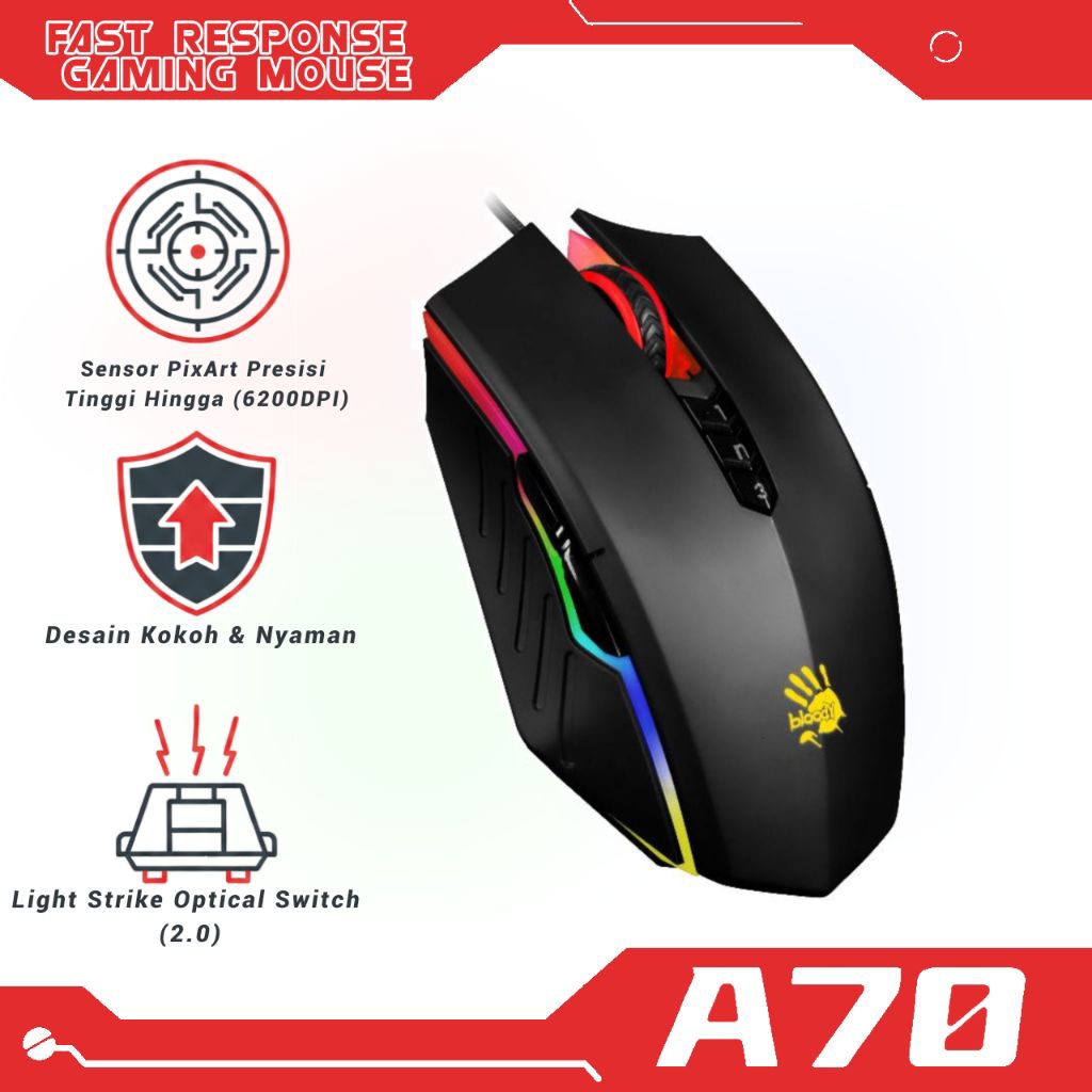 Bloody A70 Matte Black