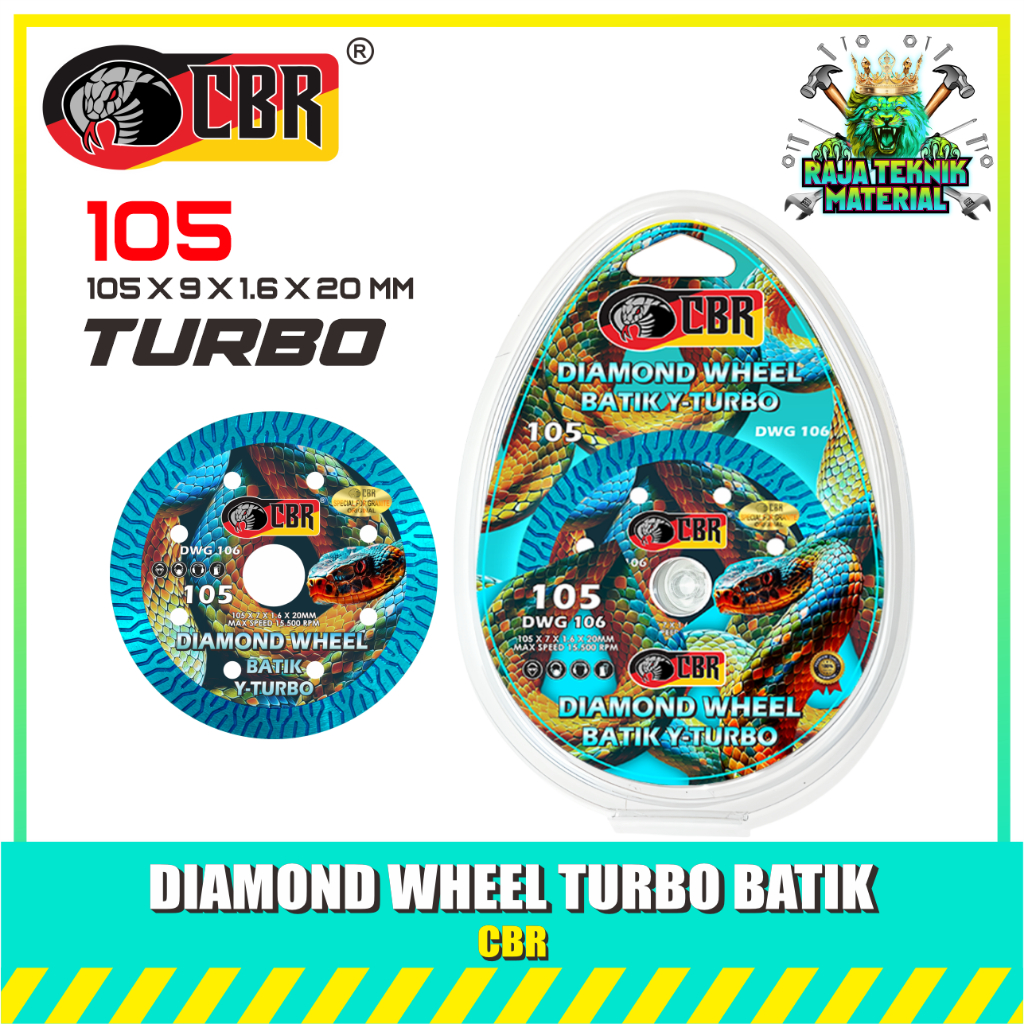 LEBIH HEMAT! (1 BOX ISI 10 PCS) CBR MATA POTONG GRANIT DIAMOND WHEEL BATIK TURBO K X Y / CBR MATA PO