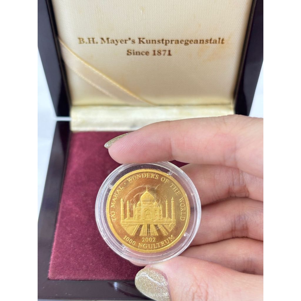 Koin Emas GoldQuest Quest Taj Mahal Coin Wonders of The World Series Kingdom of Bhutan 2002 10 Gram 