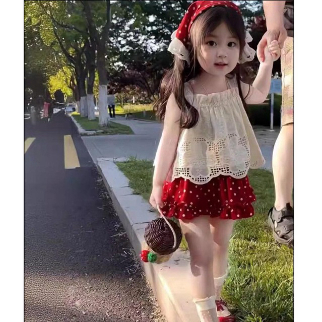 setelan katbol rok celana anak cina premium