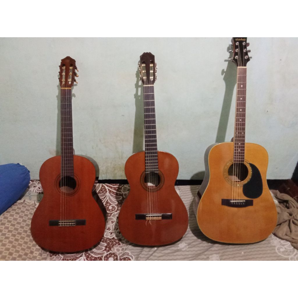 Borongan 3 Gitar Akustik Top Solid Original
