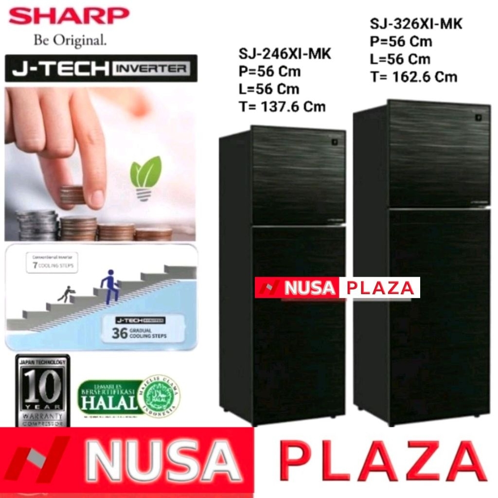 KULKAS SHARP 2 PINTU JTECH INVERTER XIMK SERIES (KHUSUS MEDAN)