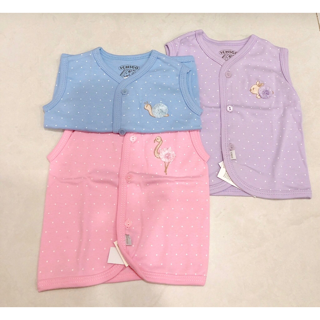 ICHIGO BAJU ATASAN LENGAN BUNTUNG BAYI SIZE NEW BORN