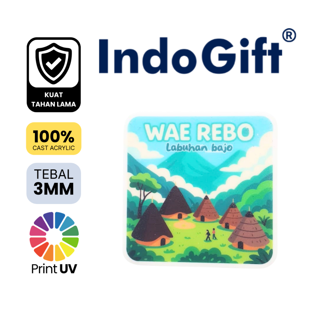 IndoGift Magnet Kulkas Tipe 11 Labuan Bajo Souvenir Tempelan Kulkas Dekorasi Rumah Hiasan Aesthetic