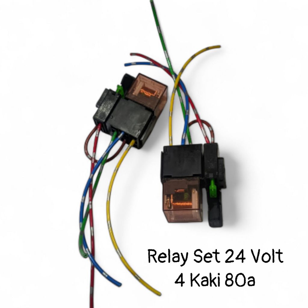Relay 4 Kaki 24v 80a Untuk Klakson Lampu Tembak Truk Bus 24 Volt