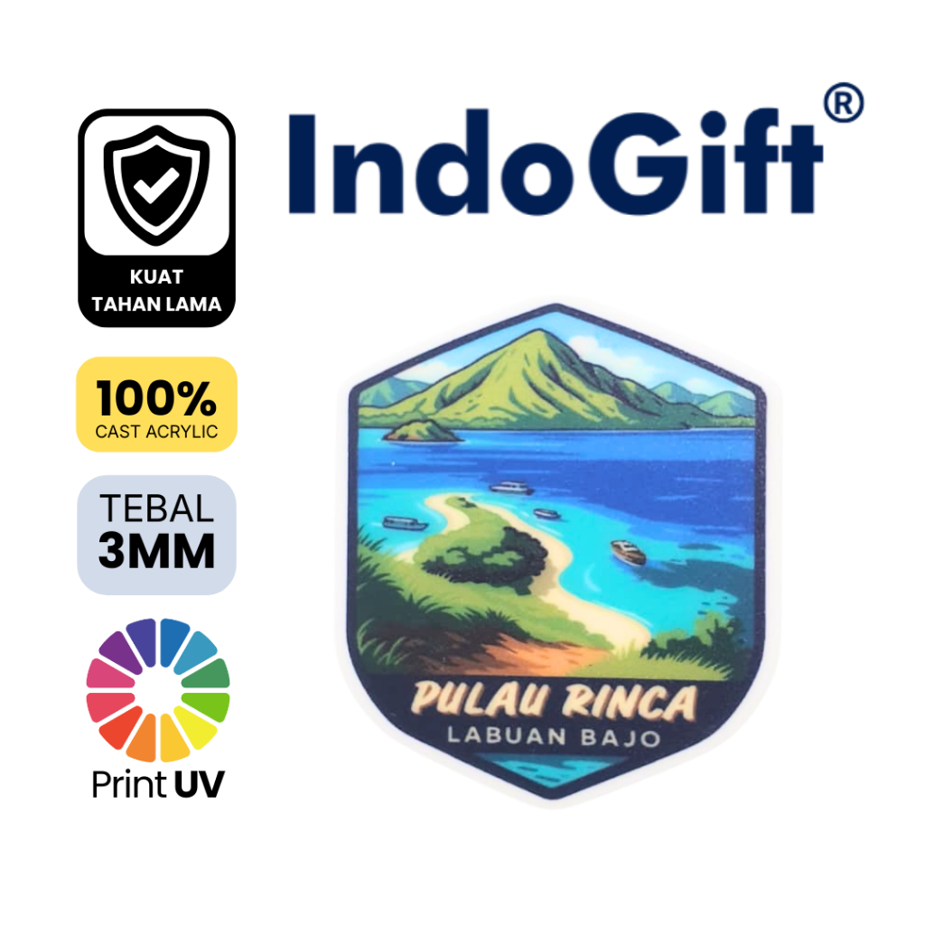 IndoGift Magnet Kulkas Tipe 25 Labuan Bajo Souvenir Tempelan Kulkas Dekorasi Rumah Hiasan Aesthetic